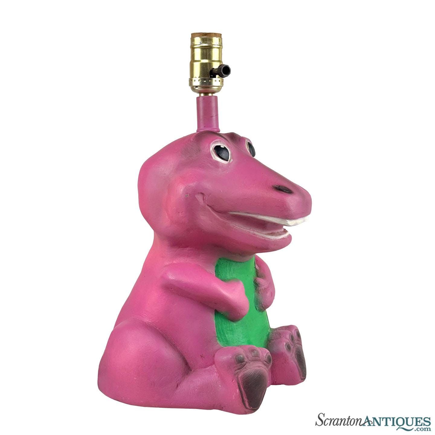 Vintage Barney the Dinosaur Chalkware Figural Table Lamp - Etsy