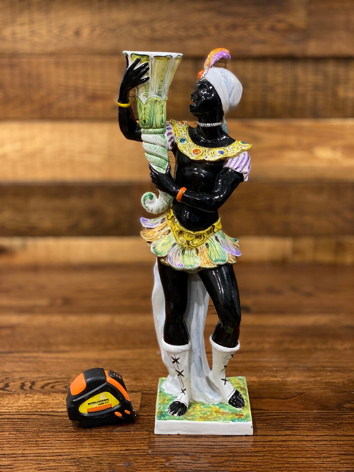 Antique Blackamoor Porcelain Italian Statue Etsy