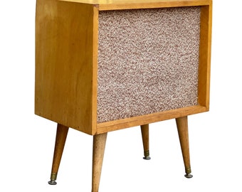 Mid-Century Modern Blonde Zenith Speaker Cabinet