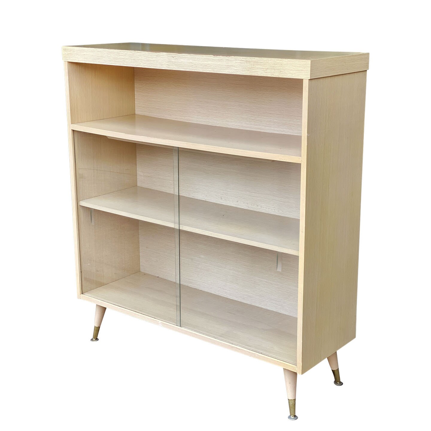 Mediados de siglo moderno atomic blonde sliding vidrio puerta | Etsy