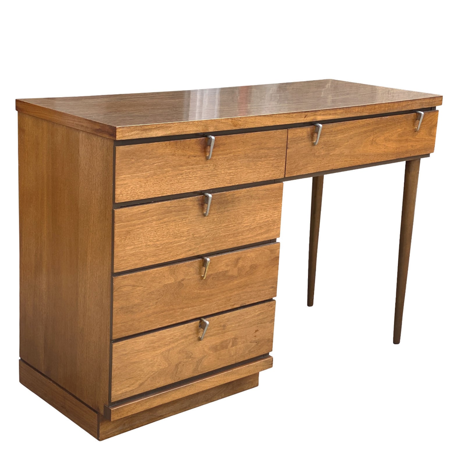 MidCentury Modern Walnut Writing Desk by Johnson Carper Etsy
