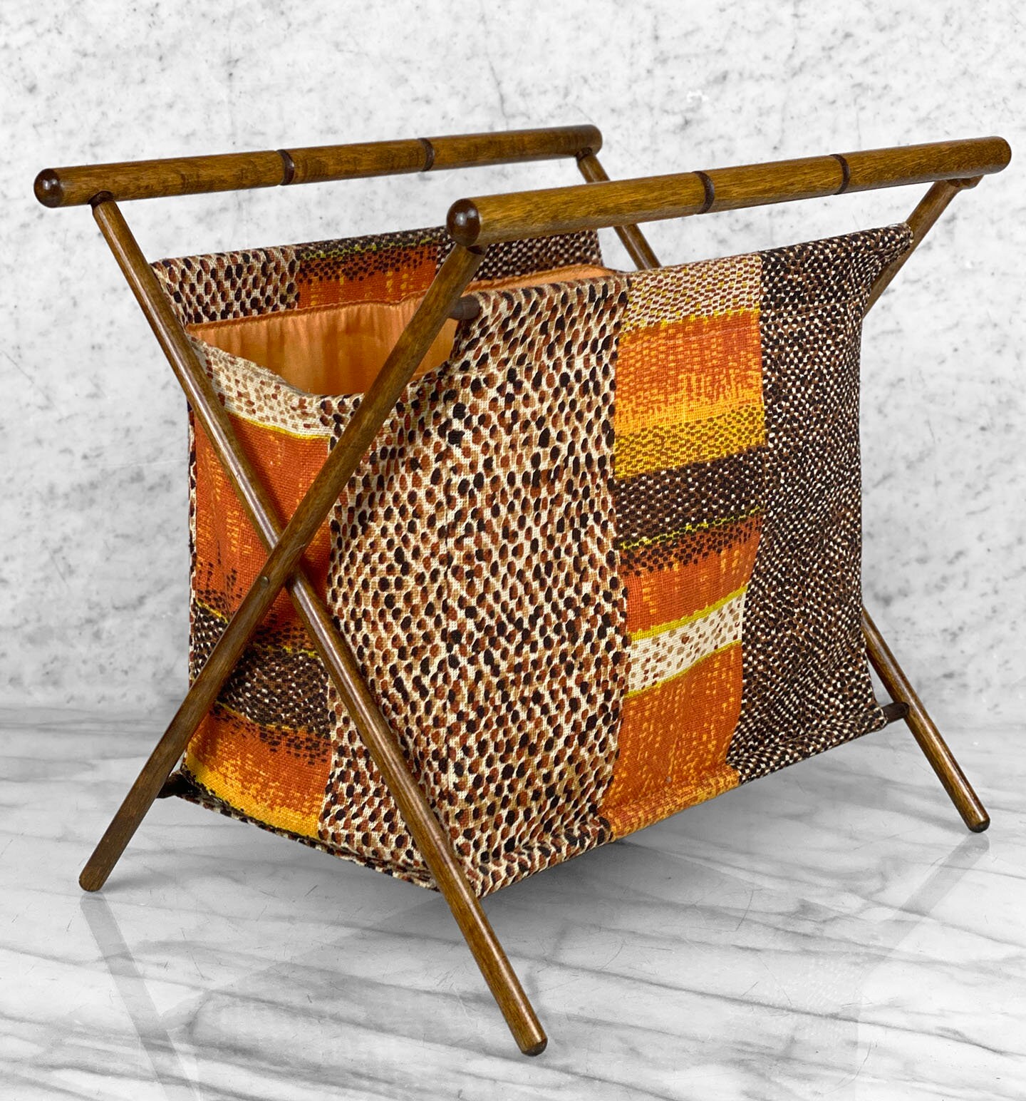 Midcentury Boho Folding Vinyl Record Magazine Holder Sling Etsy