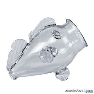 Mid-Century Italian Blown Art Glass Fish Sculptural Bowl
