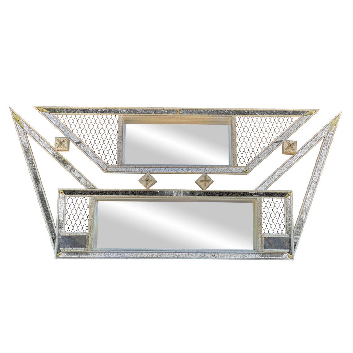 MidCentury Modern Atomic Wall Hanging Mirror Shadow Box Etsy