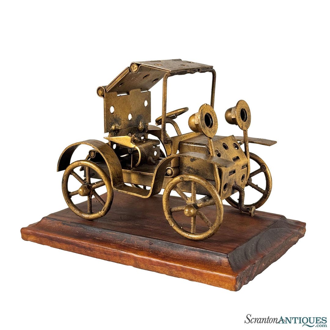 Vintage Steampunk Brutalist Spanish Metal Art Car Sculpture - Etsy