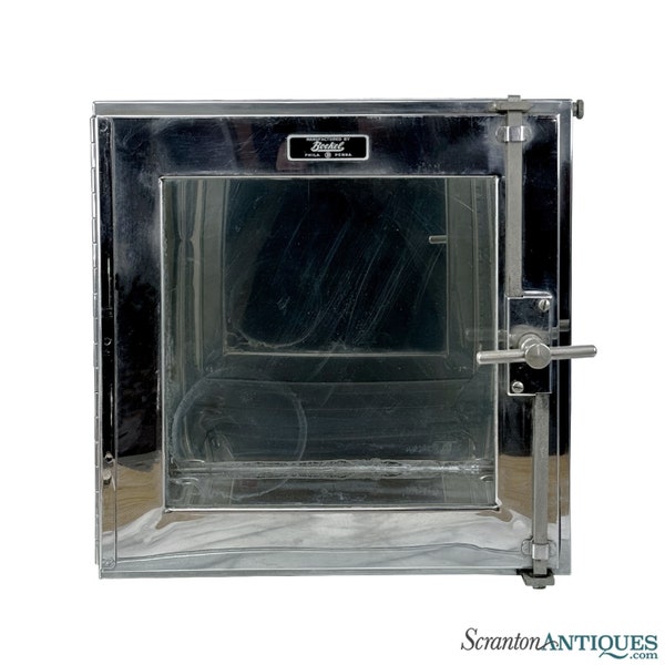 Vintage Medical Dental Stainless Steel 12" Cube Desiccator Cabinet