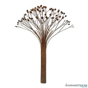 Mid-Century Curtis Jere Tree Metal Wall Art Sculpture - 36&quot;