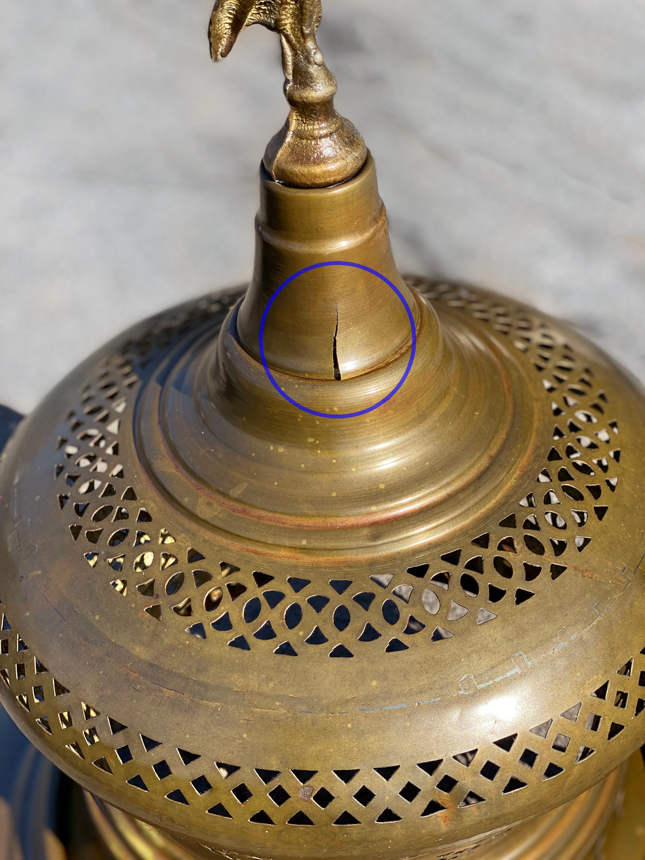 Vintage Middle Eastern Turkish Copper Incense Burner Brazier Etsy