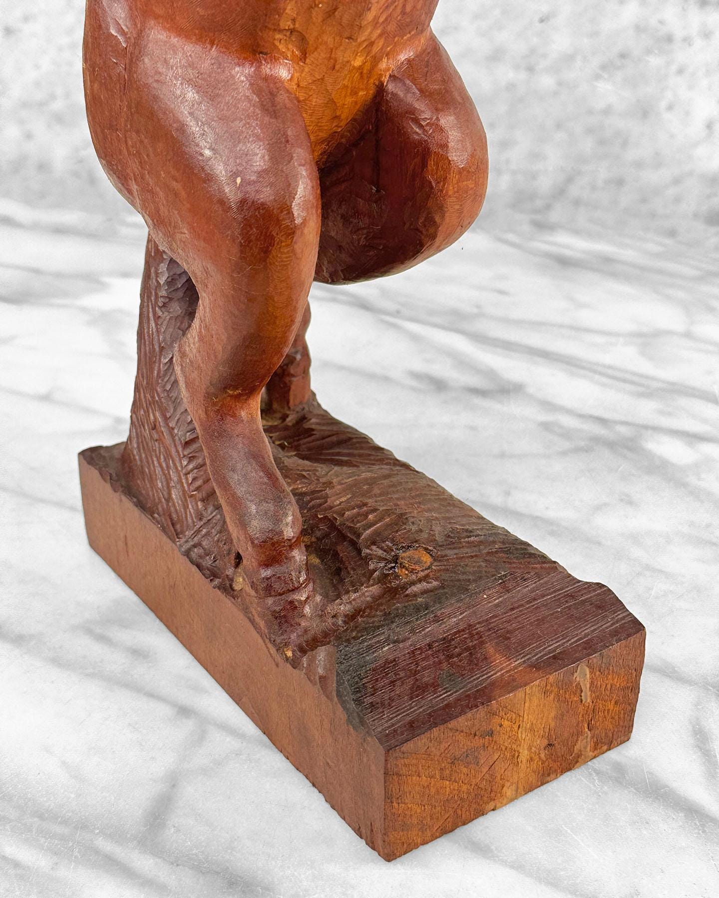 Antique 16" Folk Art Wood Carved Horse Rearing Equestrian Sculpture - Etsy