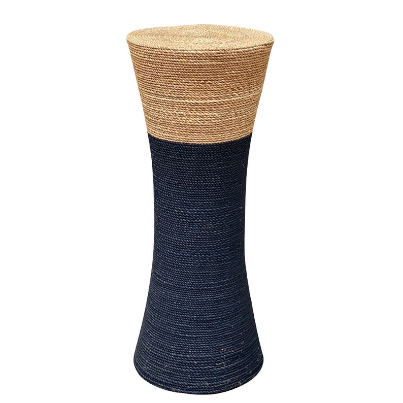 Vintage Boho Natural Wrapped Cane Plant Stand Pedestal Table Etsy