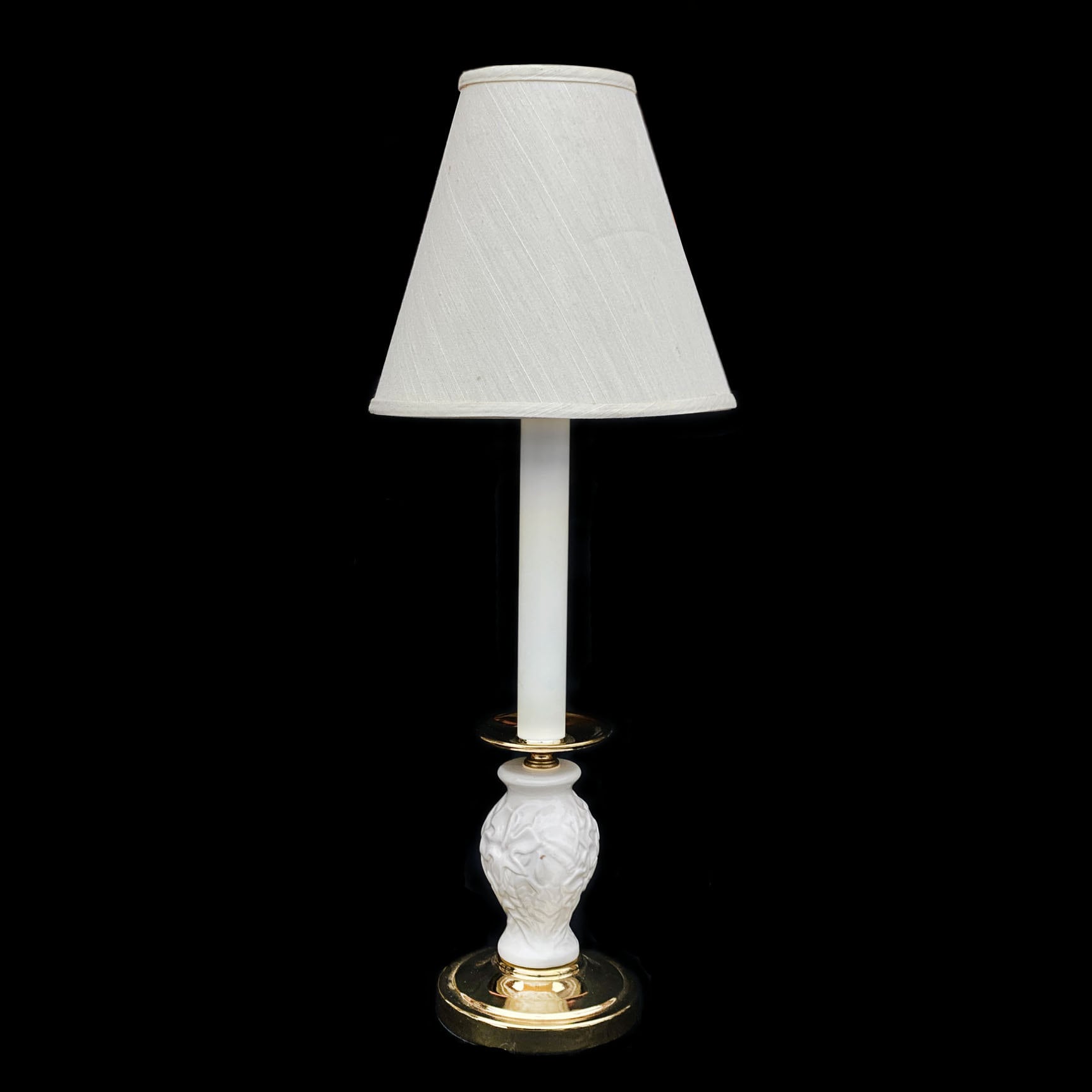Vintage Lenox White Porcelain Classical Boudoir Table Lamp Etsy