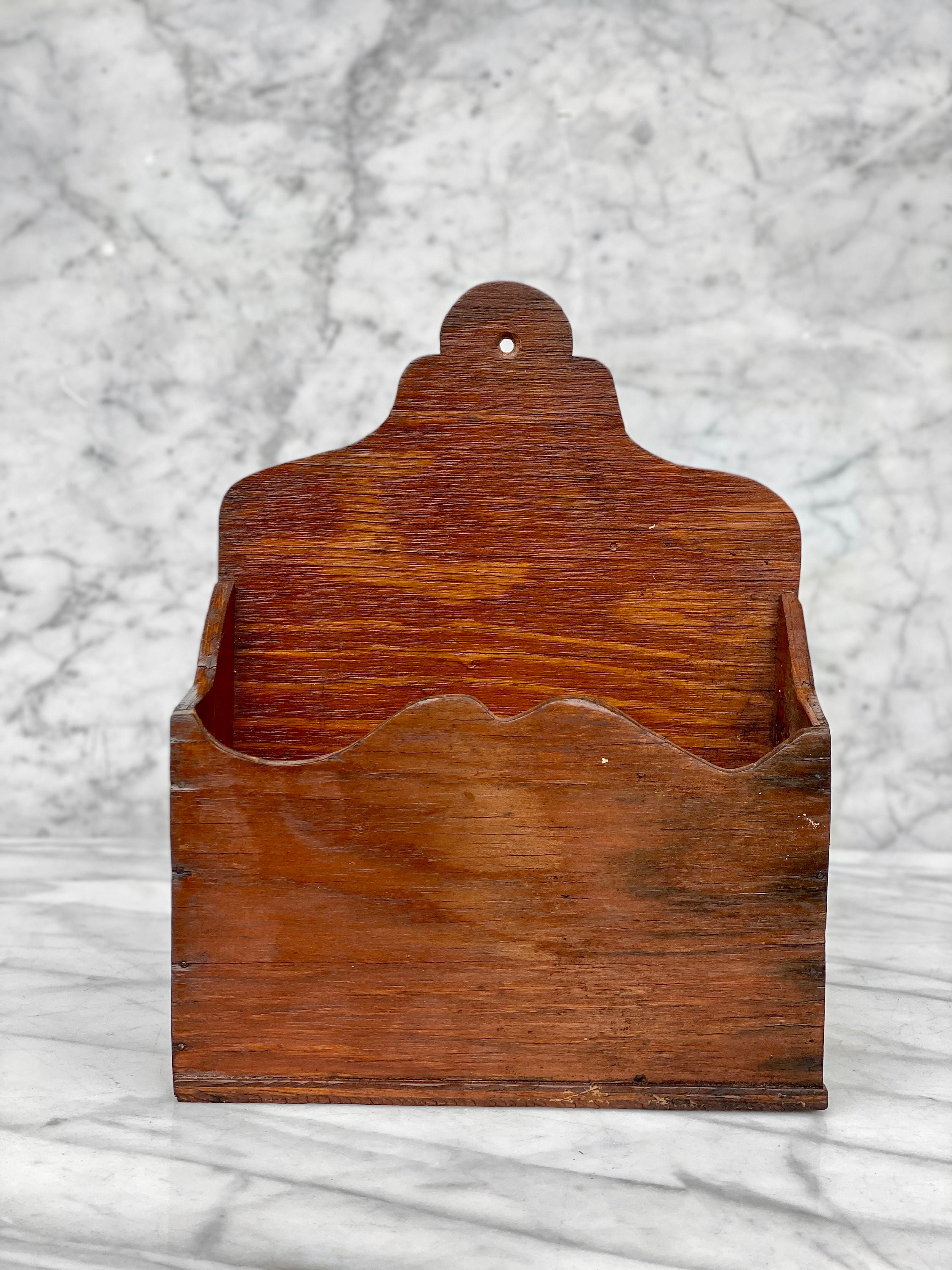 Vintage Farmhouse Pine Wood Wall Hanging Letter Holder Etsy