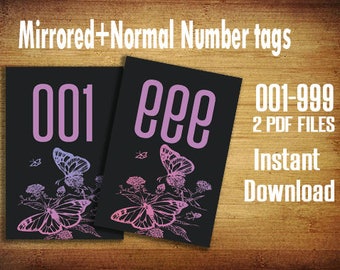 Paparazzi Jewelry Live Sale Numberы, 1-999 Periscope Live Sale Numbers, INSTANT DOWNLOAD, Numbered Cards-Live Sale - Mirrored Numbers