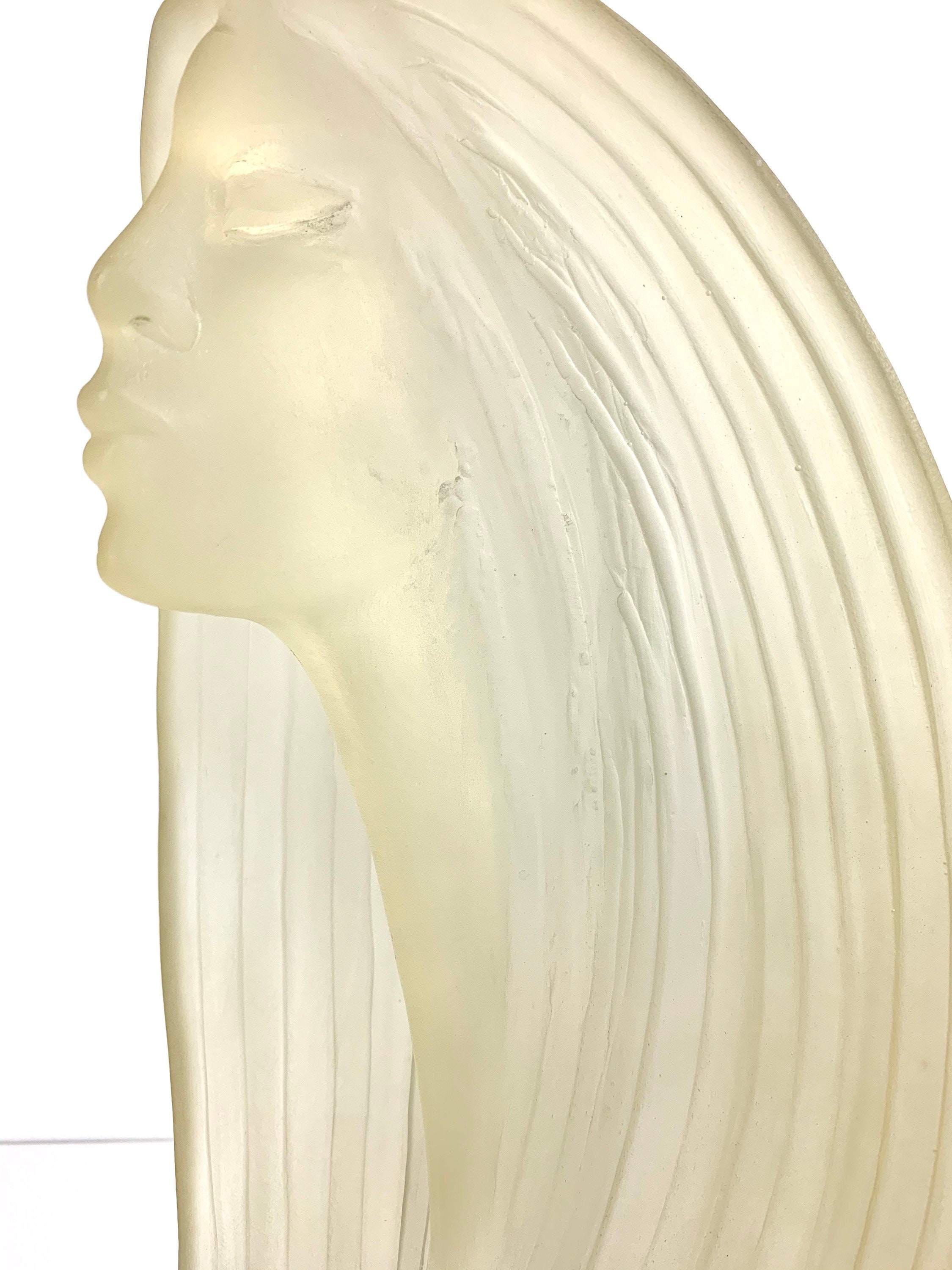 Austin Prod Inc 80s Resin Woman Bust Hair Wind Sculpture Austin Prod Inc 80s Resin Woman Bust Hair Wind Sculpture