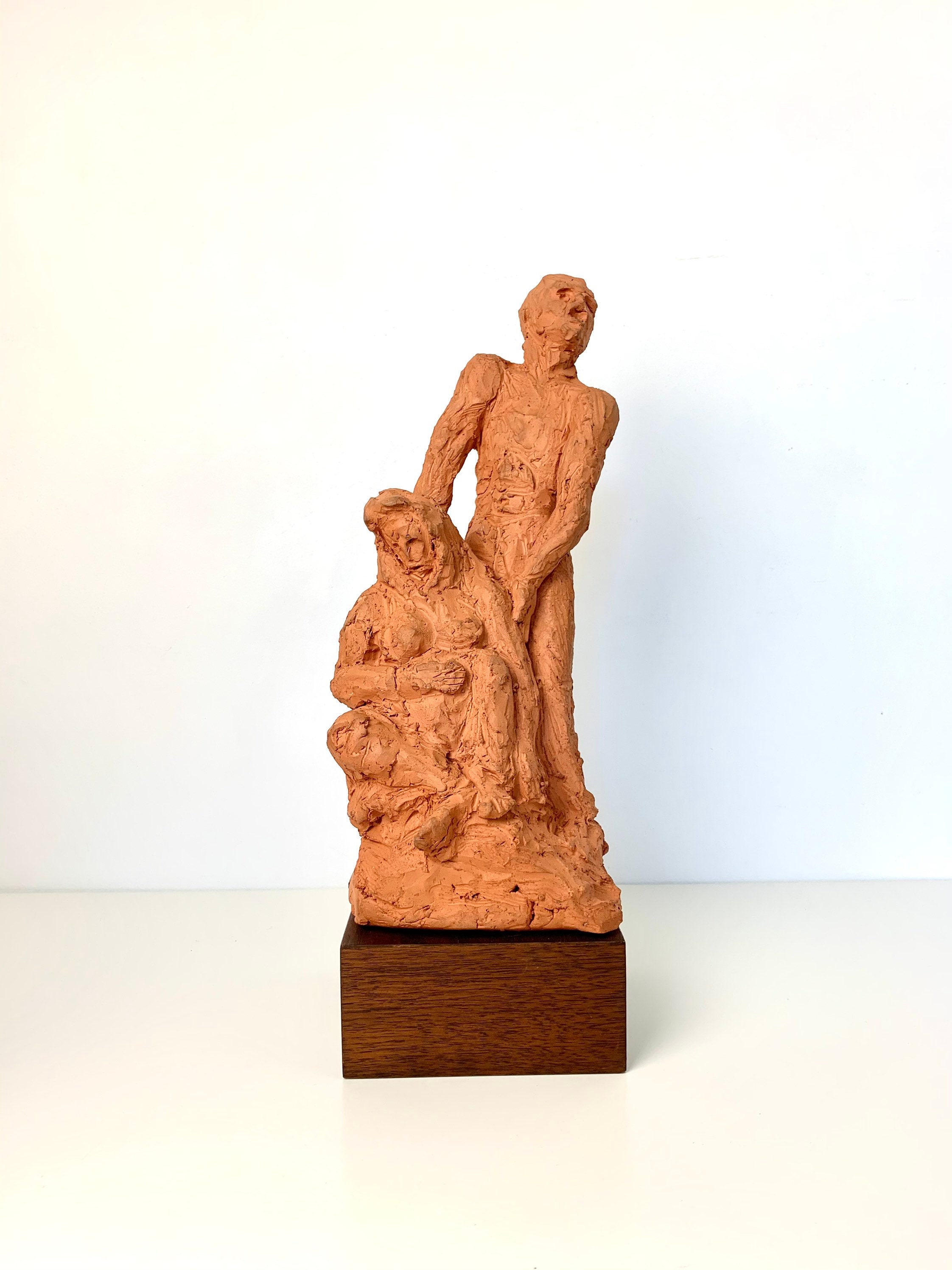 Buy Vintage Terracotta Clay Sculpture Figure Man Woman Pregnant