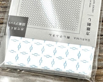 Grid Stitch Sashiko Pattern White Sampler Stitch Panel