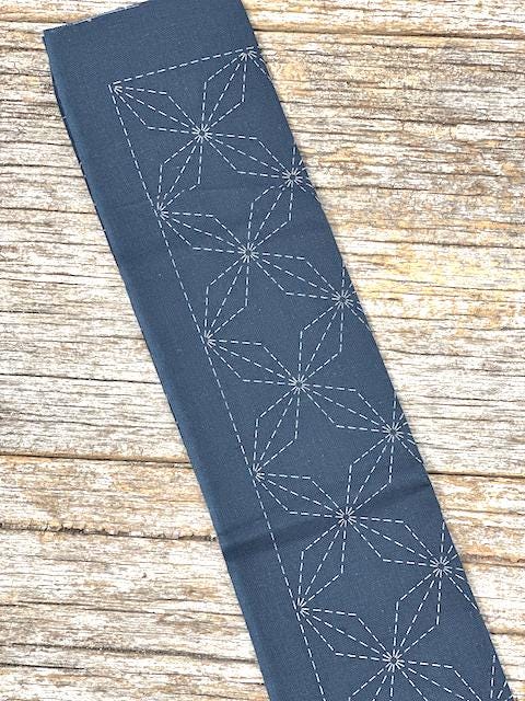 Sashiko Cloth, Two Cranes - A Threaded Needle
