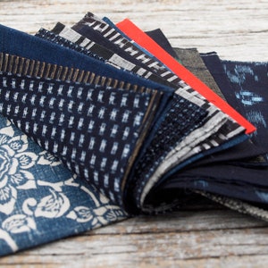 Vintage Kimono Fabric Set Mixed Antique Japanese Material