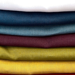 Linen Fabric Solid Single Colour Wide Sold by Half Meter Made in Japan image 9