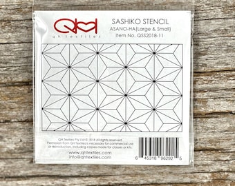 Hemp Sashiko Acrylic Stencil : Asano-Ha Design Two Sizes Sets