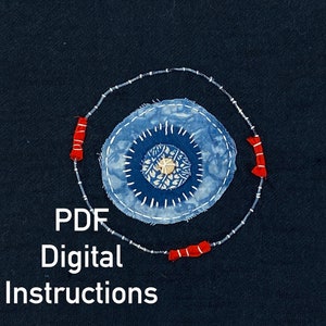 Circular Design Digital Stitching Instructions PDF Stitch A Long Block Of The Month Files