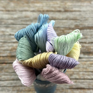 Pale Sashiko Pastel Cotton Threads Stitching Japanese 40 m Length