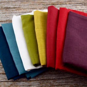 Linen Fabric Solid Single Colour Wide Sold by Half Meter Made in Japan image 1