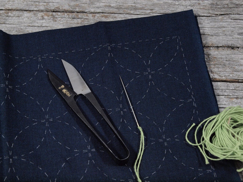 Beginners Sashiko Shippo Stitching Kit with Pre Printed Etsy
