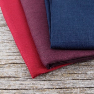 Linen Fabric Solid Single Colour Wide Sold by Half Meter Made in Japan image 7