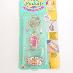 Polly pocket vintage, pollys golden charm, polly pocket, vintage toy, 90s toy,polly pocket necklace and bracelet, locket