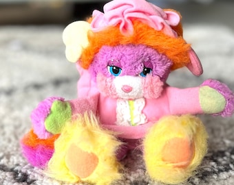 Popples, vintage popple pink, vintage popple, vintage toy, girl toy 80’s, teddybear 90’s