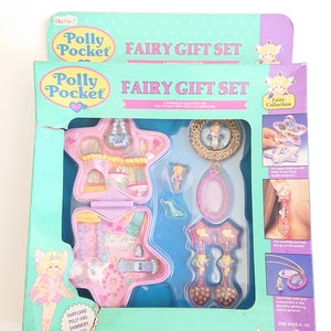 Polly pocket vintage, polly pocket jewelry set, polly pocket fairy giftset, vintage toy, 90s toy,polly pocket rare, new in package, nib,nip