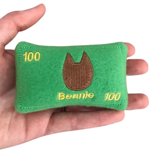 Money Custom CAT Toy, Personalized Catnip Toy. Gift for Cat Lover, Cats and Kittens