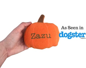 Pumpkin DOG Personalized Toy, Handmade Dog toy Gift for Dog Lover Gift Puppy Gift Thanksgiving Dog Toy Custom Halloween Dog Toy