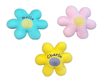 Daisy Custom DOG Toy, Personalized Flower Squeaky Toy- Gift for Dog Lover, Dogs and Puppies