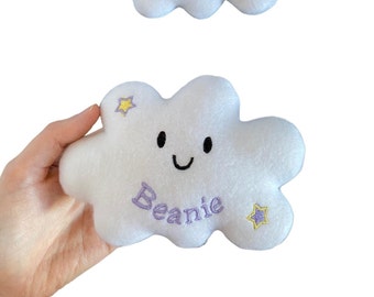 Cloud DOG Toy, Personalized Handmade Custom Dog Toy Vegan Gift for Dog Lover Cute Squeaker Dog Toy