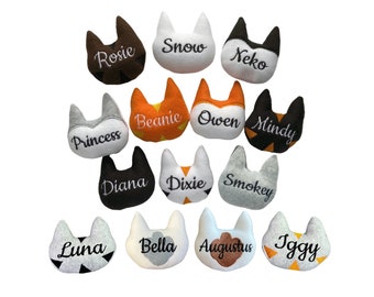 Personalized CAT Toy, Custom Cat Head Catnip Toy- Birthday Gift for Cat Lover, Cats and Kittens