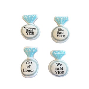 Engagement Ring CAT Toy, Custom Catnip Toy Personalized Proposal Cat ...