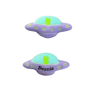 Personalized UFO CAT toy, Handmade Cat Toy Gift for Cat Lover Funny Cat Toy Catnip Custom Cat Toy Vegan Cat Toy Alien Spaceship Cat Toy image 9