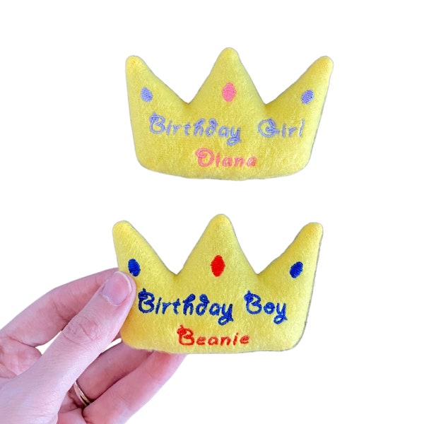 Crown CAT Toy, Birthday Custom Personalized Cat Toy Handmade Gotcha Day Cat Toy Vegan Gift for Cat Lover Gift Cat Toy Catnip Cat Toy