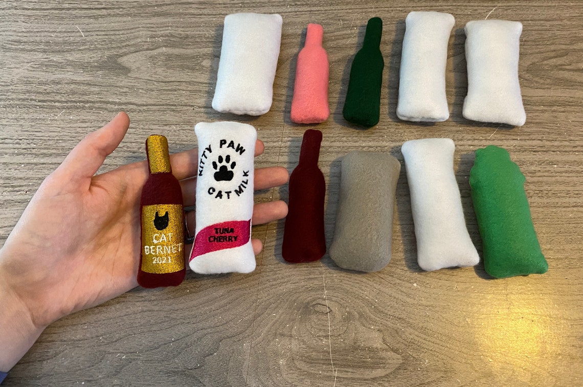 4 Pack Catnip Toys Beer Cat Toy Wine Cat Toy Seltzer Cat Toy Etsy