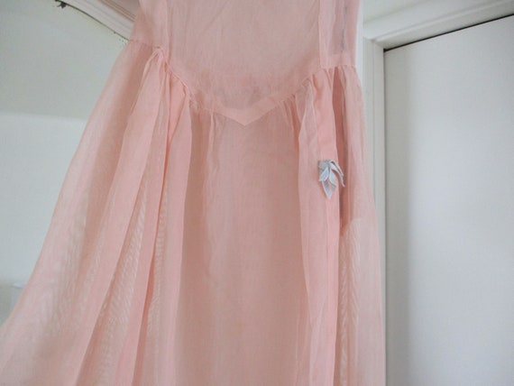 Antique/Vintage 1920's-30's Girl's Sheer Pink Dre… - image 3