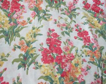 Vintage Floral Valance Curtains Cotton Set of Four