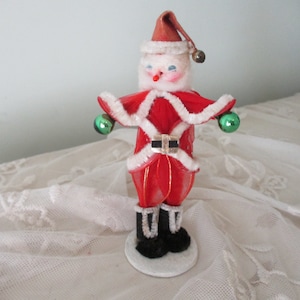 Vintage Santa Claus Christmas Ornament Pipe Cleaners Japan Japanese