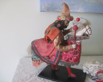 Vintage Poolse folk pop met paard kostuum c1940 traditionele, Festival