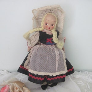 Vintage Doll Cloth 1950&#39;s European International Nursery Decor