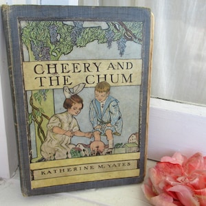 Présentoir pour enfants ancien de style édouardien « Cheery and the Chum » vers 1905