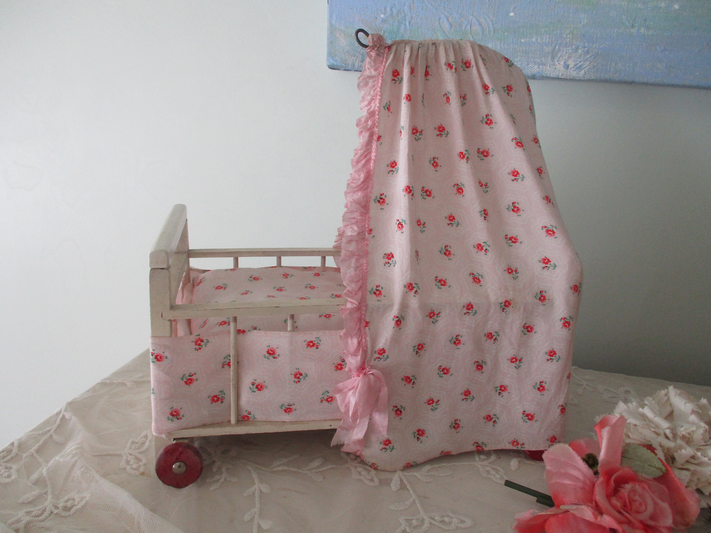 Canopy Doll Cot Etsy UK