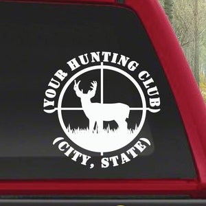 Hunting Club Personalized Decal or Single-Use Stencil // Commercial Grade Premium Vinyl // HCD0100_3