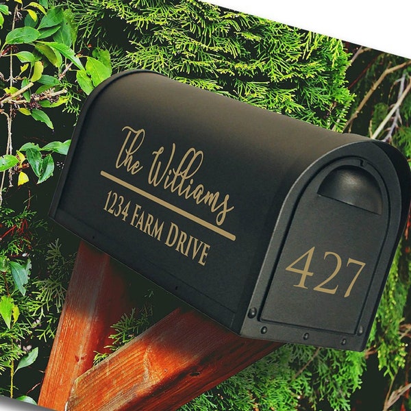 Family Name / Address Mailbox DECAL or SINGLE-USE  / Update Mailbox / Commercial Grade Premium Vinyl / MBD0100